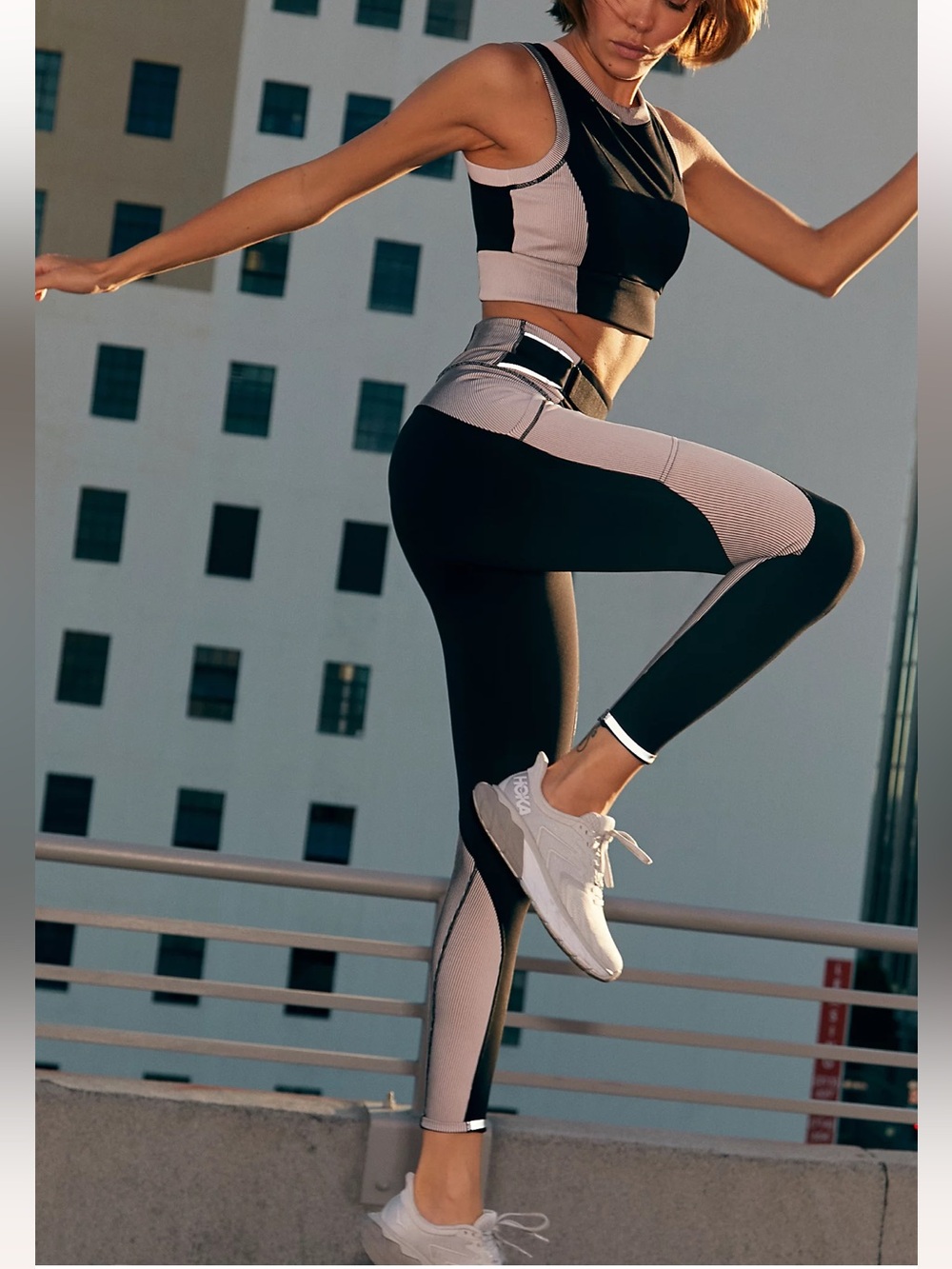 FP Movement Free People Leggings Hardio Cardio Leggings Black White size Medium